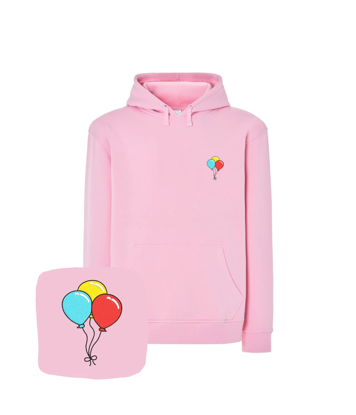 Różowa bluza z haftem balonów - na każdą okazję z kolorowym, wesołym haftem.