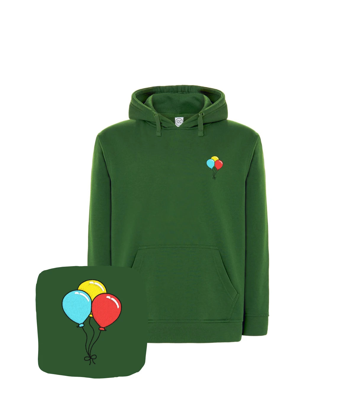 Trawiasta bluza z haftem balonów - idealny prezent na wakacje z kolorowym motywem.
