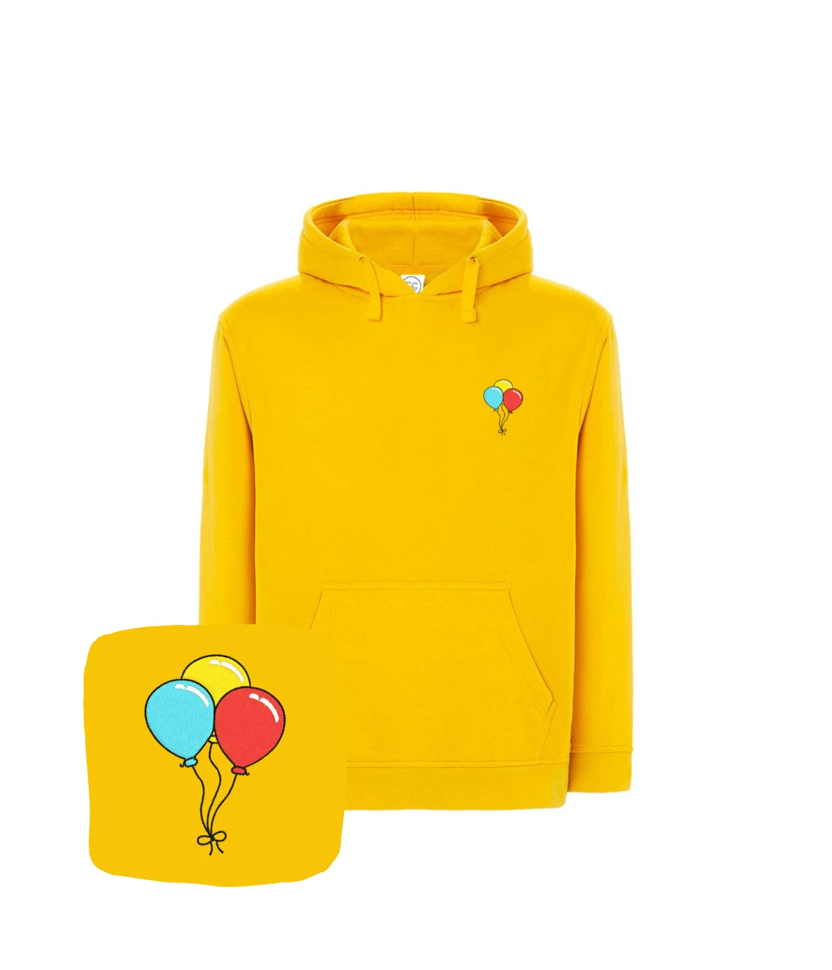 Żółta bluza z haftem balonów - dla optymistów kochających kolorowe wzory.
