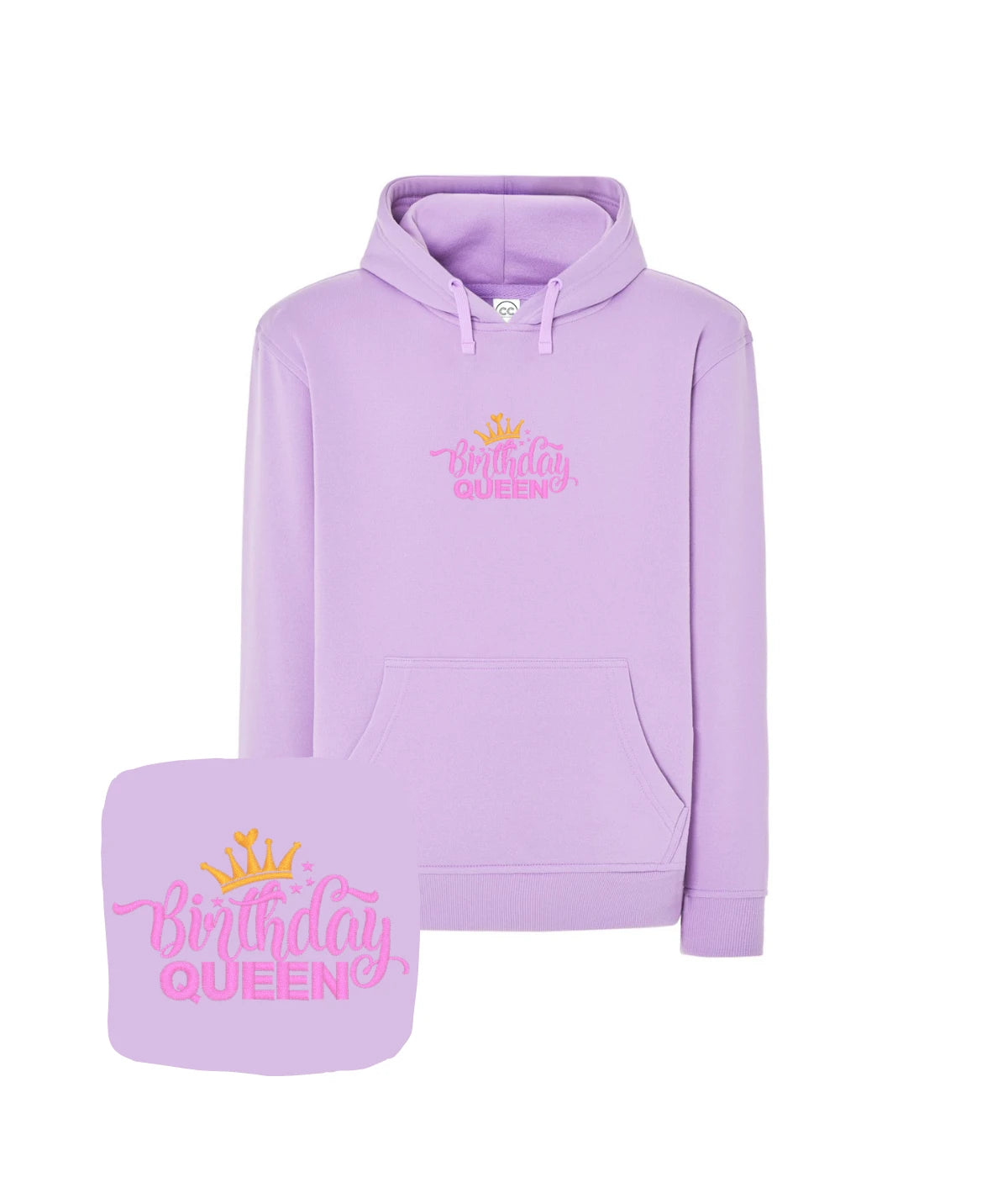 Fioletowa bluza z haftem Birthday Queen - oryginalny prezent urodzinowy z haftem dla wyjątkowej kobiety.