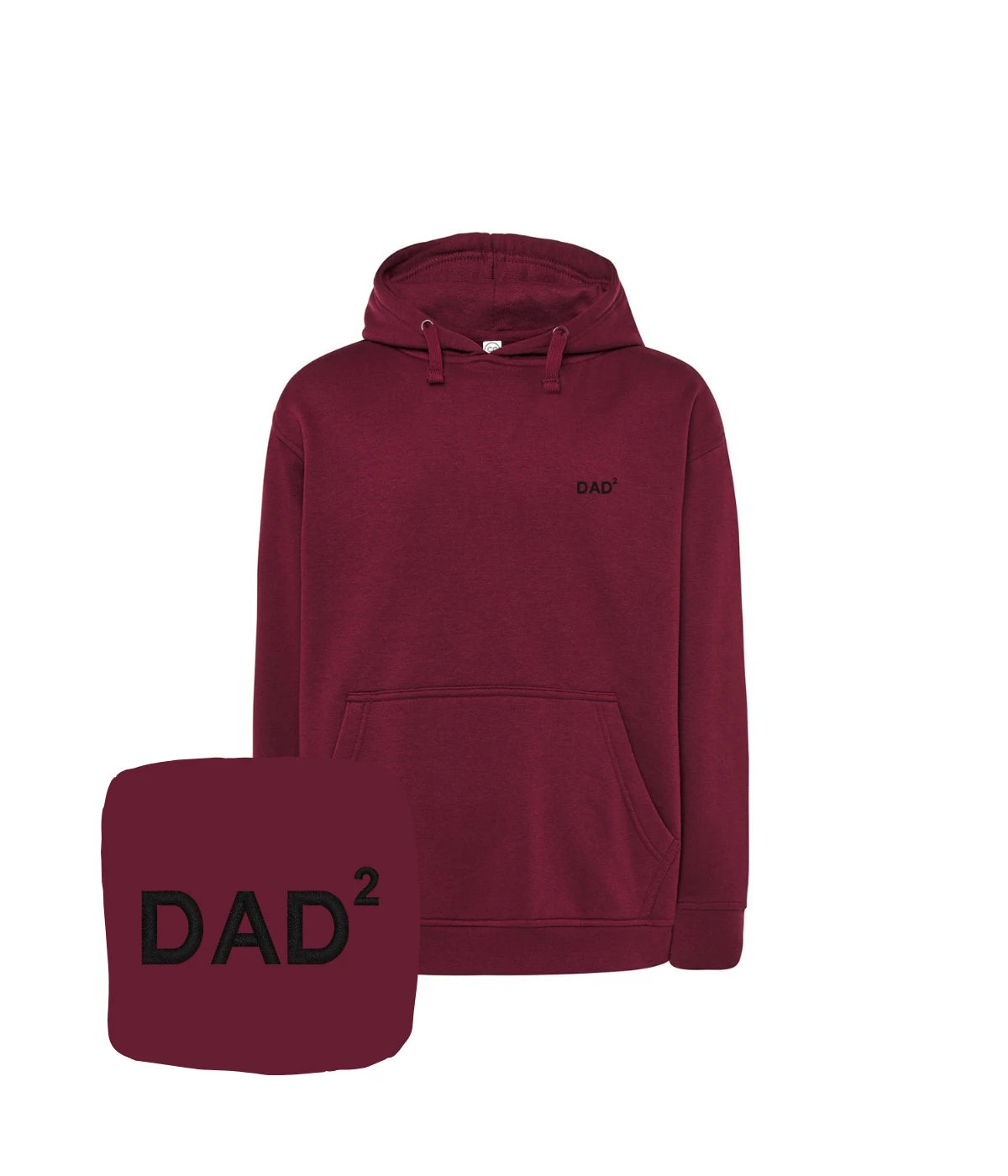 Bordowa bluza z haftem DAD² - idealny prezent na Dzień Ojca, haft komputerowy dla stylowego taty