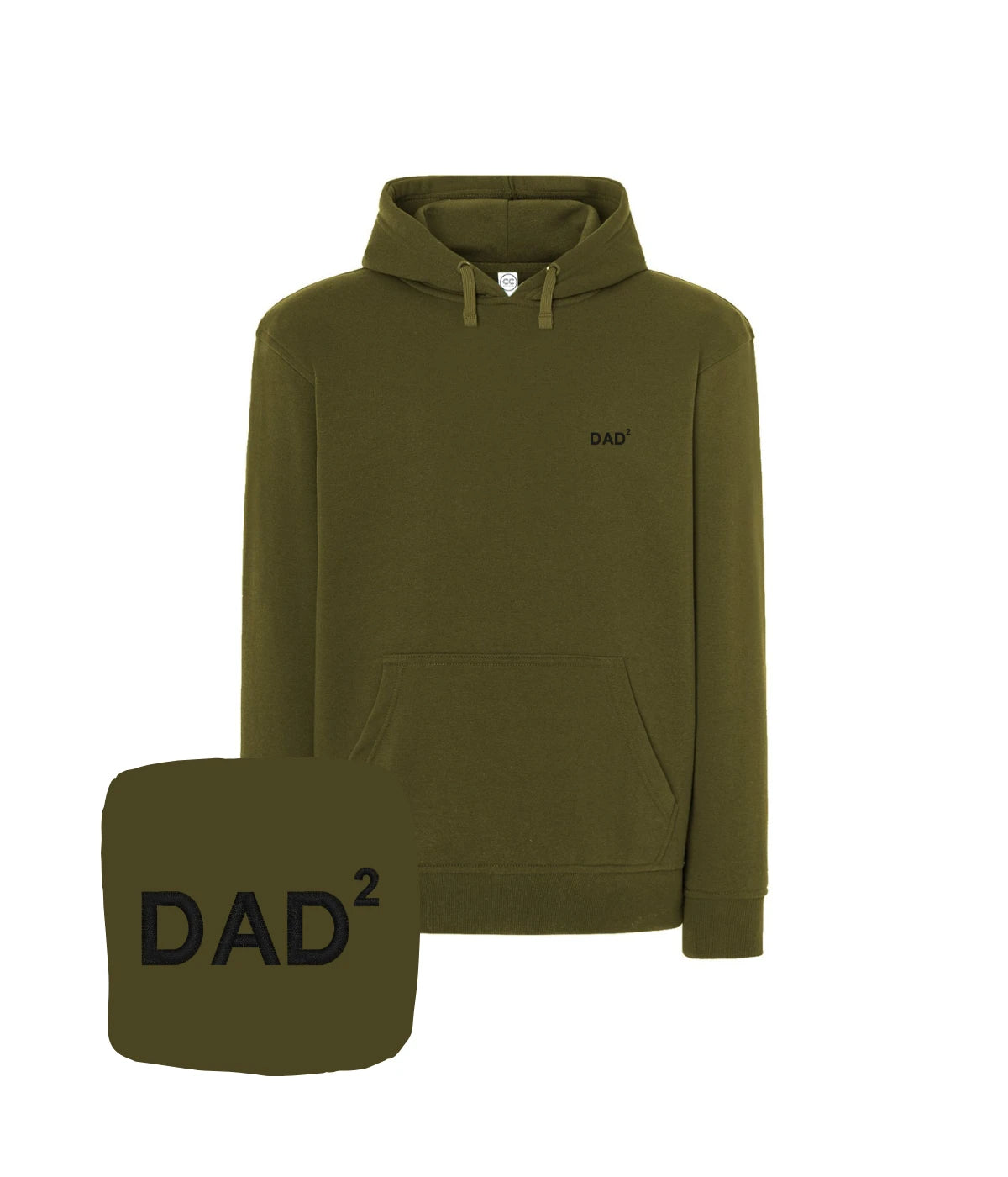 Oliwkowa bluza z haftem DAD² - stylowy prezent dla taty, oryginalny haft komputerowy