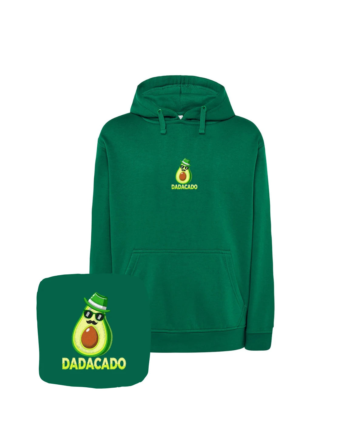 Ciemnozielona bluza z haftem Dadacado - humorystyczny prezent dla fana awokado z haftem komputerowym