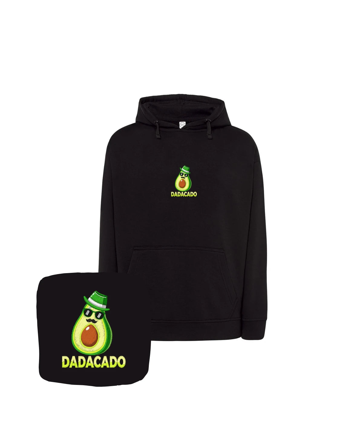Czarna bluza z haftem Dadacado - prezent z humorem, idealny dla miłośników awokado i żartów