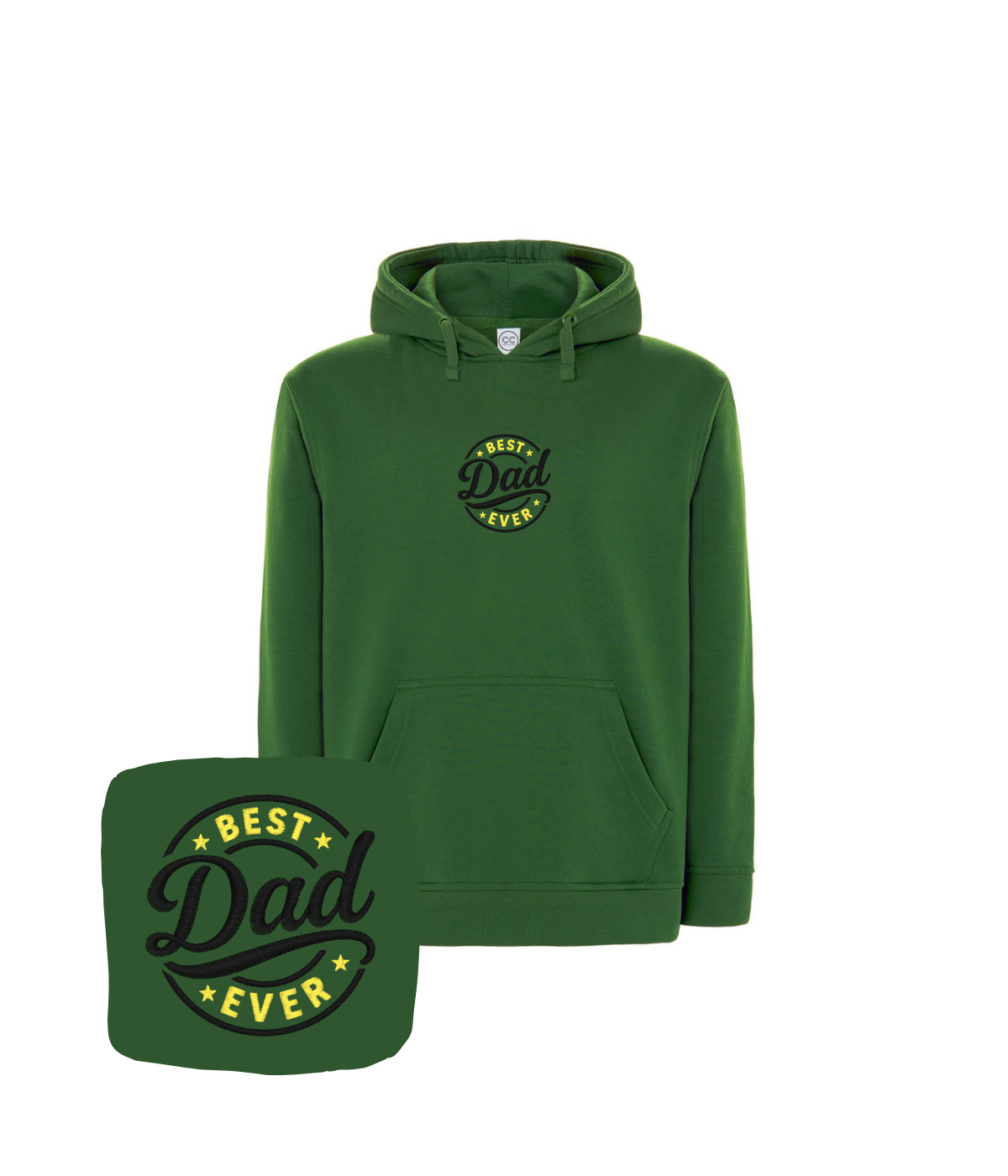 Jasnozielona bluza męska z kapturem prezent dla taty haft Best Dad Ever