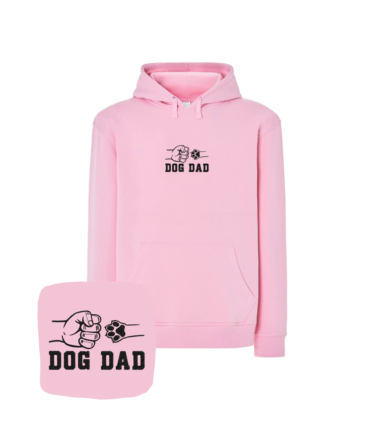 Różowa bluza z haftem Dog Dad - uroczy pomysł na prezent, haft komputerowy, miękka tkanina