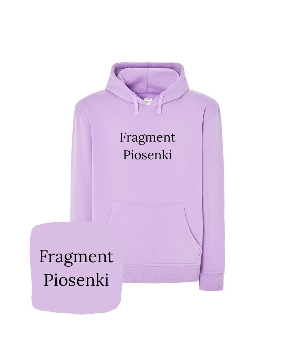 Fioletowa bluza z kapturem z haftem fragmentu piosenki - wyjątkowy prezent dla miłośników muzyki
