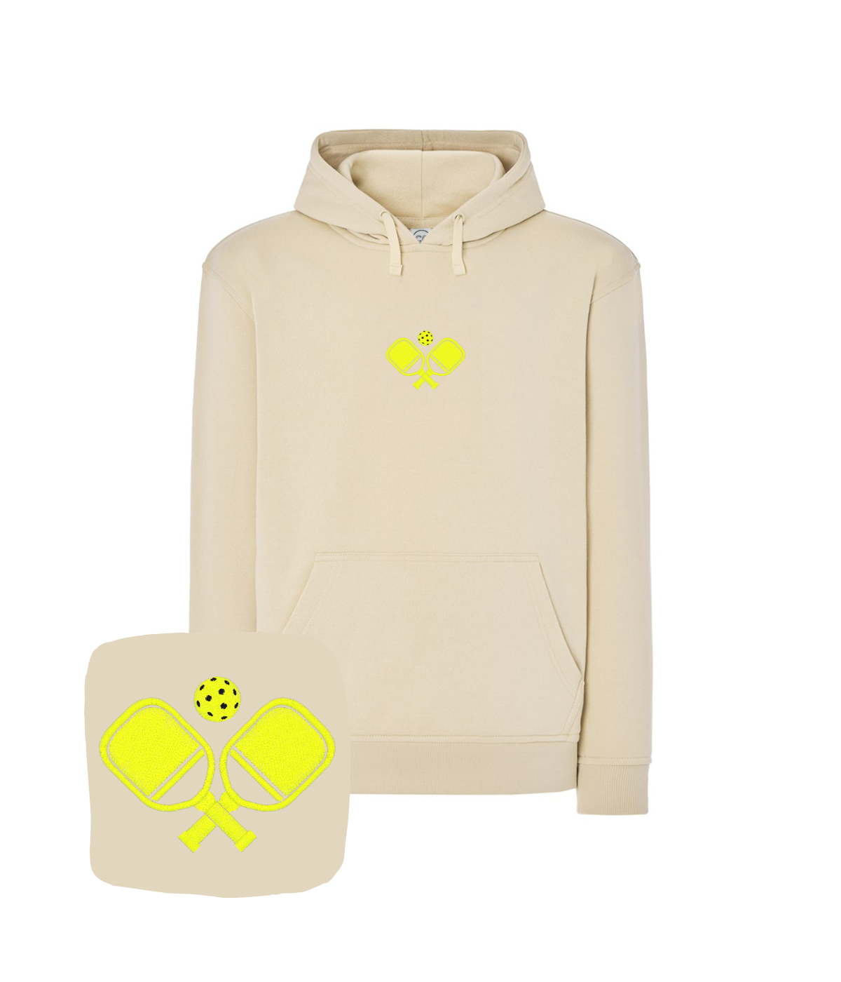 Bluza z haftem pickleballa – minimalistyczna bluza pickleball, subtelna elegancja