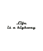 Blue hoodie with "Life is a Highway" embroidery, featuring detailed embroidery and a comfortable fit, from CustomClothes.pl.