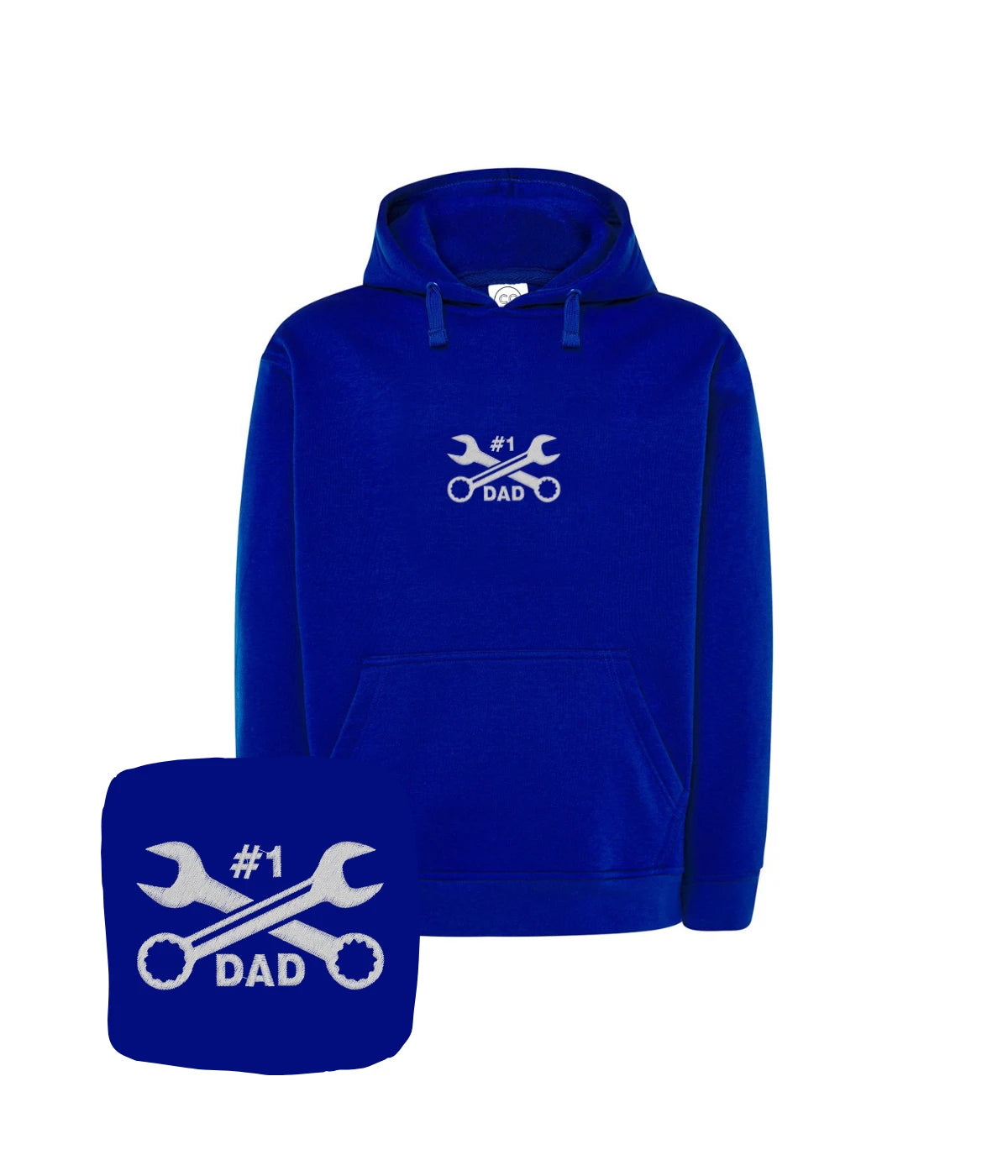Granatowa bluza z haftem #1 Dad, prezent dla mechanika - bluza z haftem, doskonała dla taty