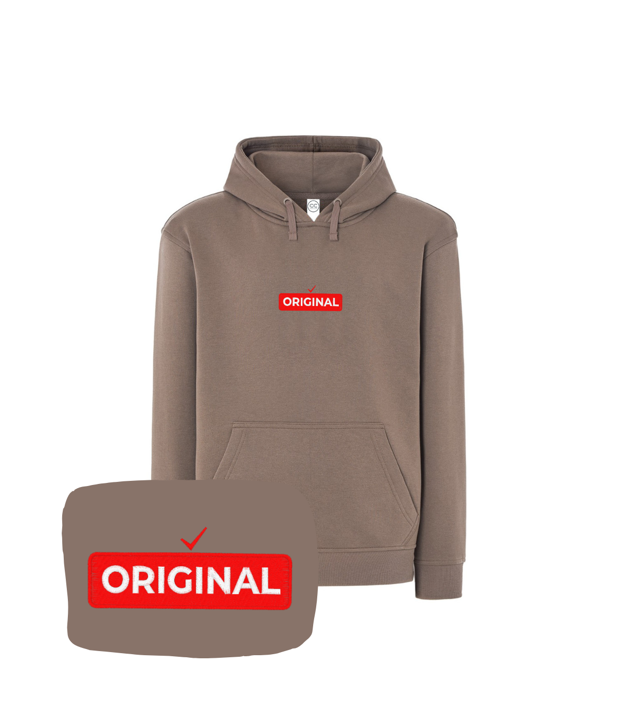 Brązowa bluza z czerwonym haftem 'Original' - oryginalny prezent na każdą okazję