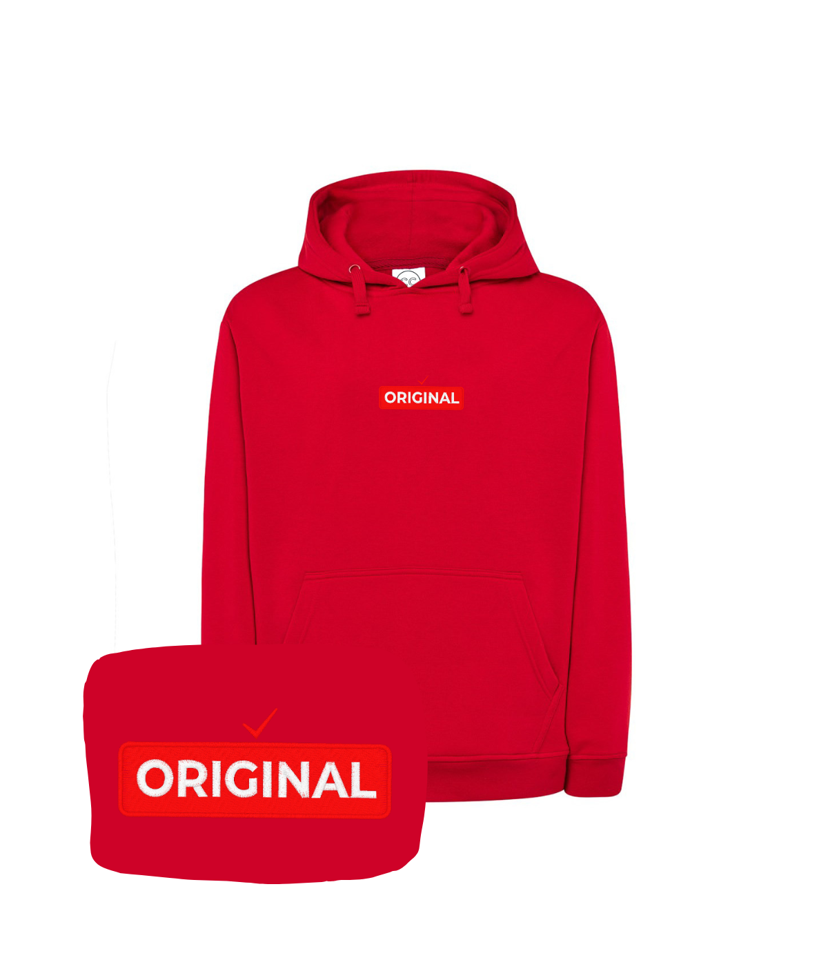 Czerwona bluza z haftem 'Original' - prezent na specjalną okazję z haftem