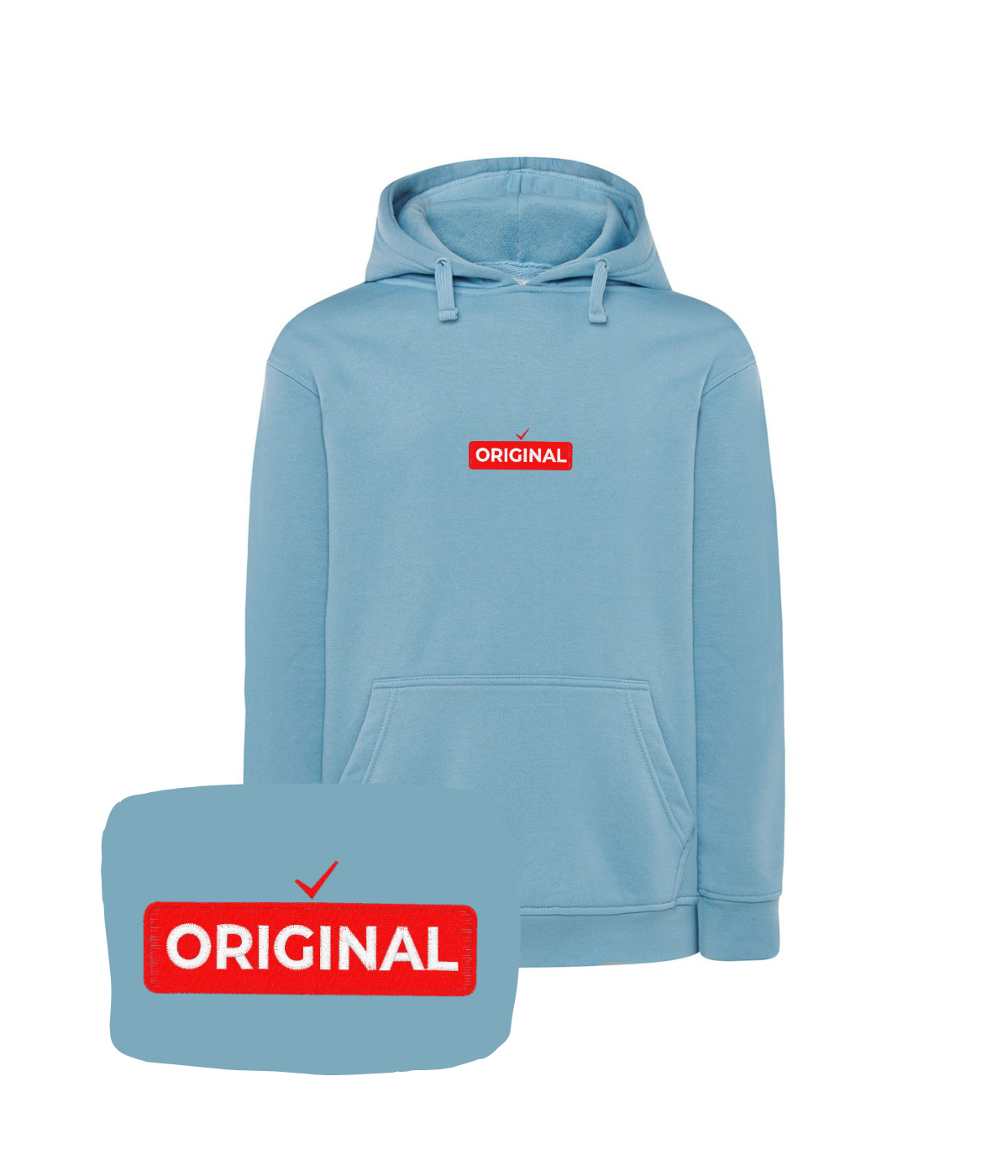 Jasnobeżowa bluza z haftem 'Original' - prezent z charakterem, haft komputerowy