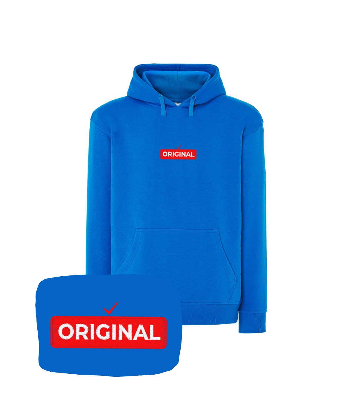 Niebieska bluza z haftem 'Original' - doskonały prezent na urodziny z haftem