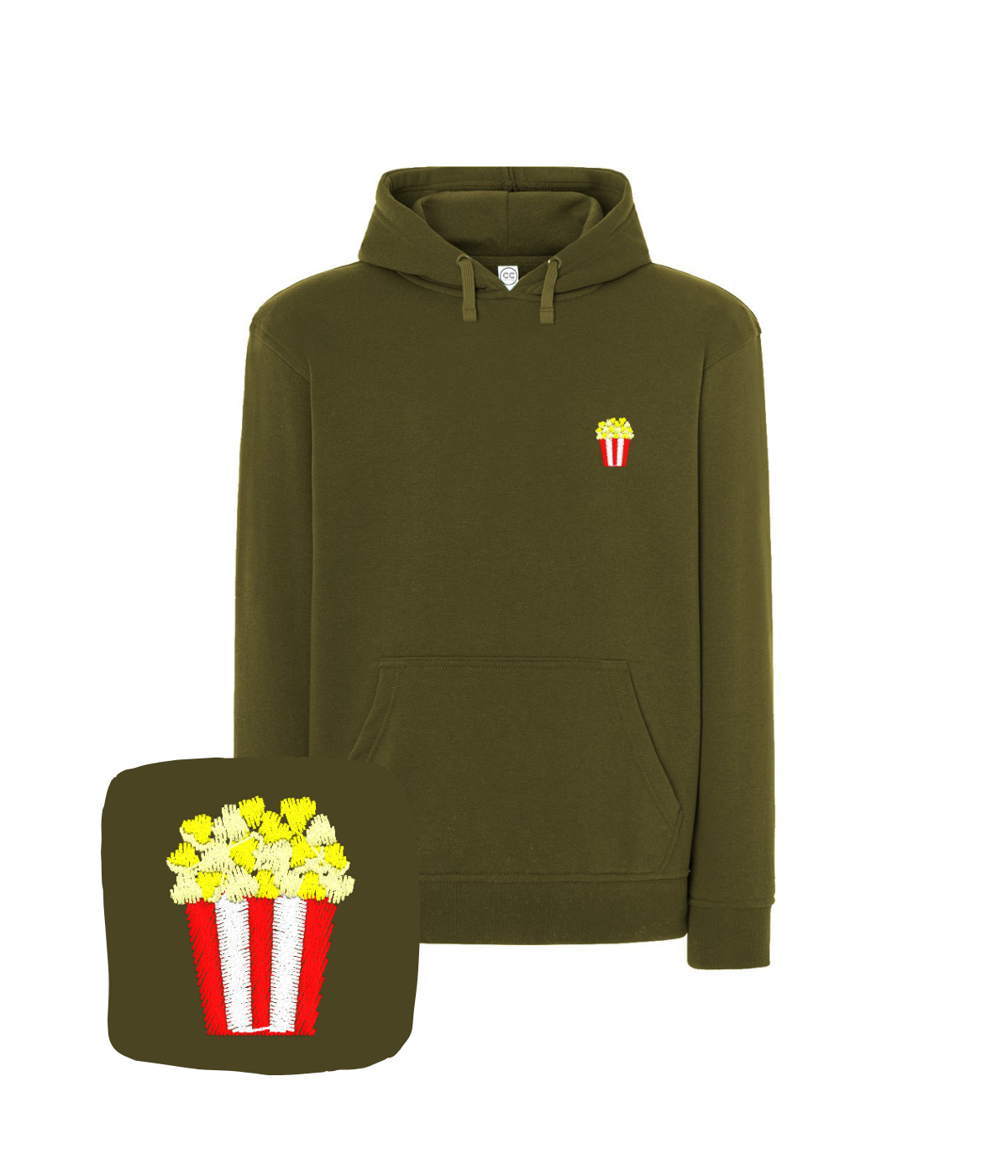 Bluza z haftem popcornu – lekka bluza popcorn, przyjemna w dotyku