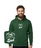 Zielona bluza z kapturem z haftem Reel Cool Dad - idealny prezent dla taty, haft komputerowy od 1 sztuki