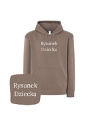 Brązowa bluza z haftem rysunku dziecka - idealny prezent dla mamy z haftem komputerowym