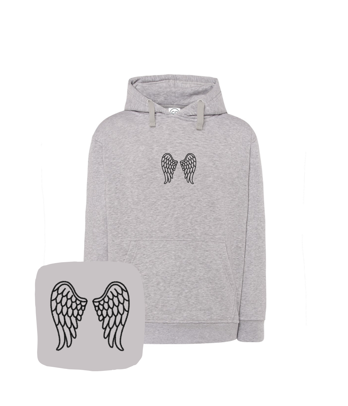 Bluza z haftem skrzydeł anielskich – nowoczesna bluza skrzydeł anielskich, świeży design