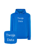 Błękitna bluza z haftem Twoja Data - prezent na każdą okazję, haft komputerowy, wyjątkowy podarunek