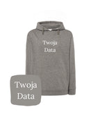 Ciemnoszara bluza z haftem Twoja Data - personalizowany upominek, idealny na każdą okazję