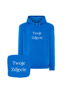 Jasnoniebieska bluza z haftem Twoje Zdjęcie - personalizowany prezent z haftem komputerowym, idealna na każdą okazję
