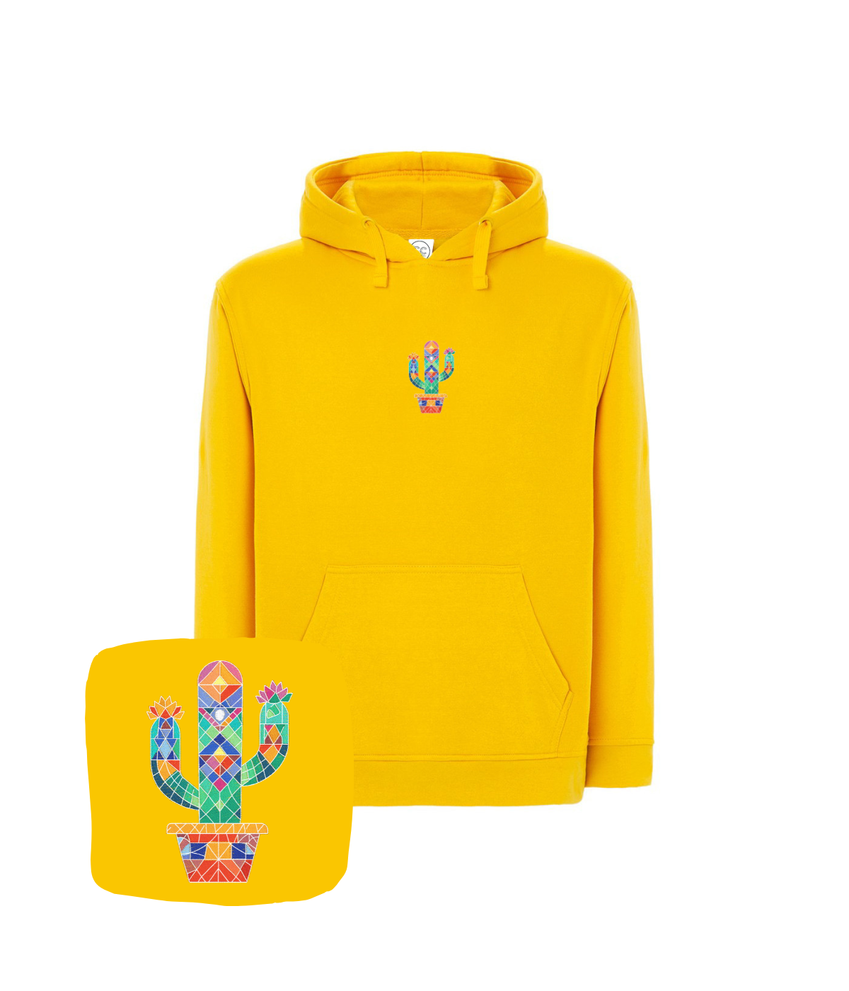 Bluza z haftem kaktusa origami – bluza kaktus-origami unisex, dla każdego