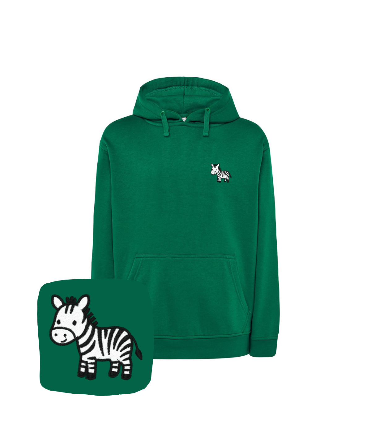 Bluza z haftem zebry – bluza z ilustracją zebra, artystyczny design