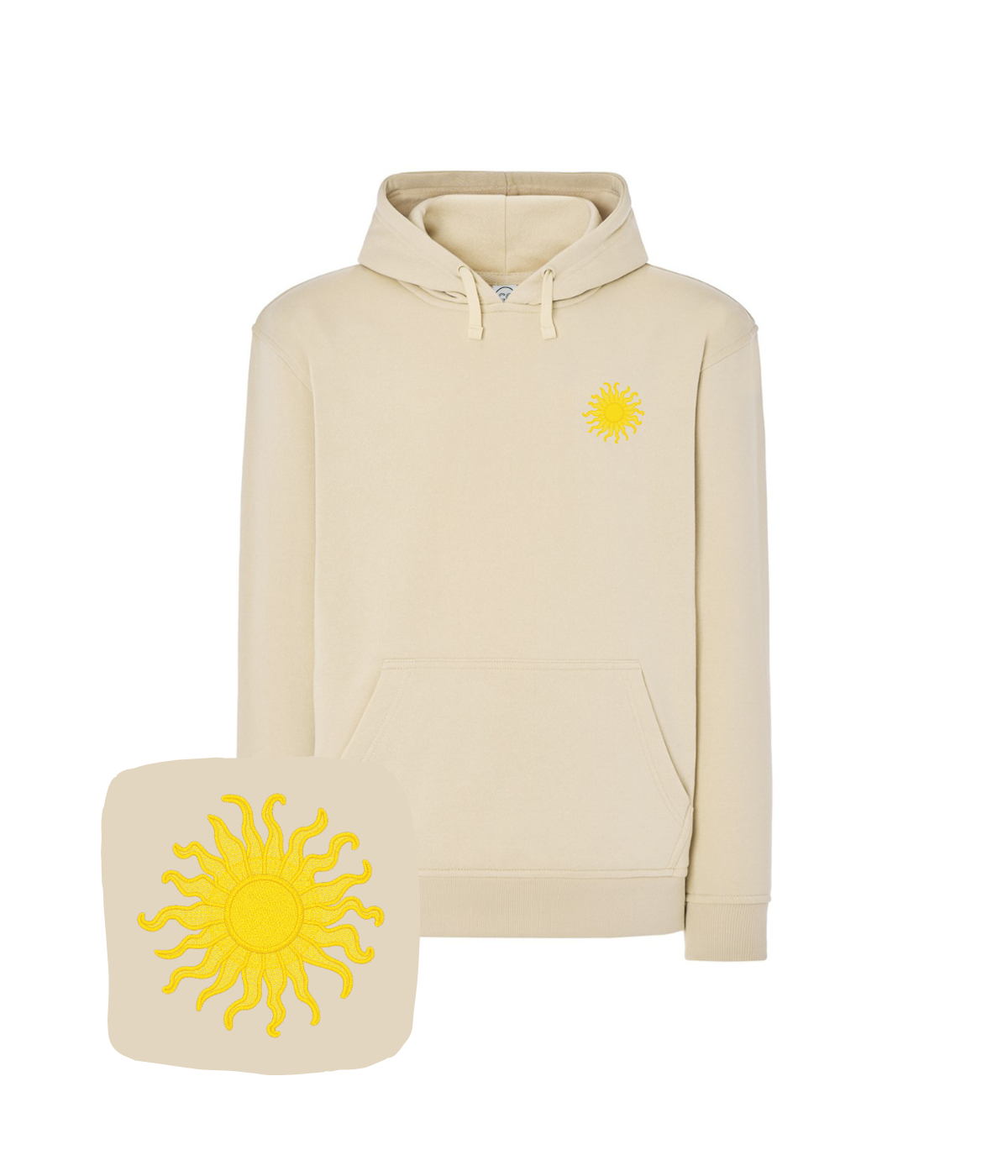 Bluza z haftem słońca – stylowa bluza słońce, casual look