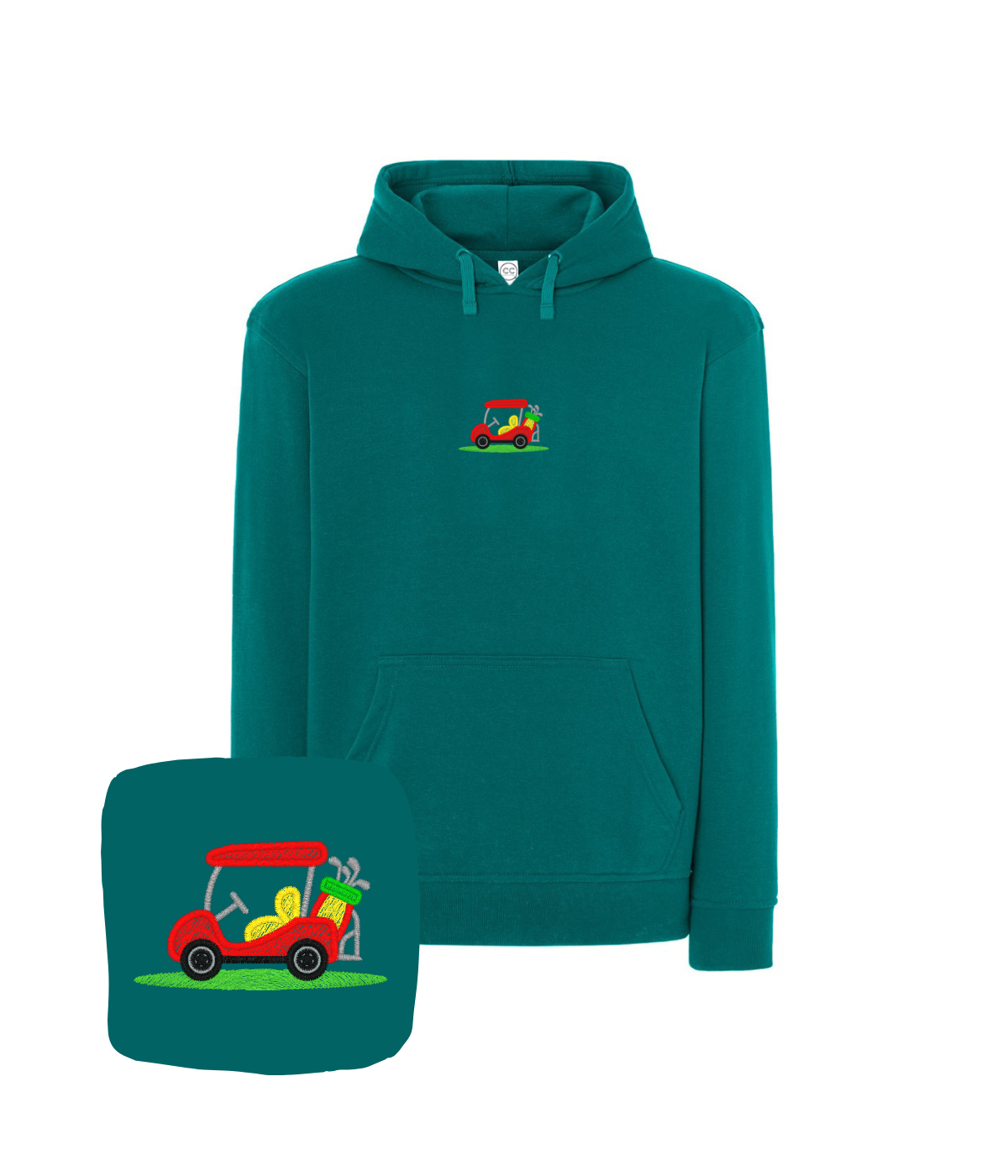 Bluza z haftem wózka golfowego – bluza wózek golfowy dostępna w wielu rozmiarach