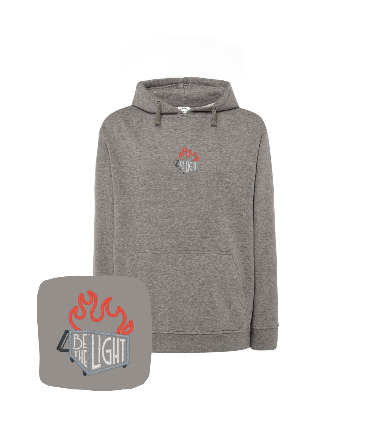Bluza z haftem Be The Light – lekka bluza be the light, przyjemna w dotyku