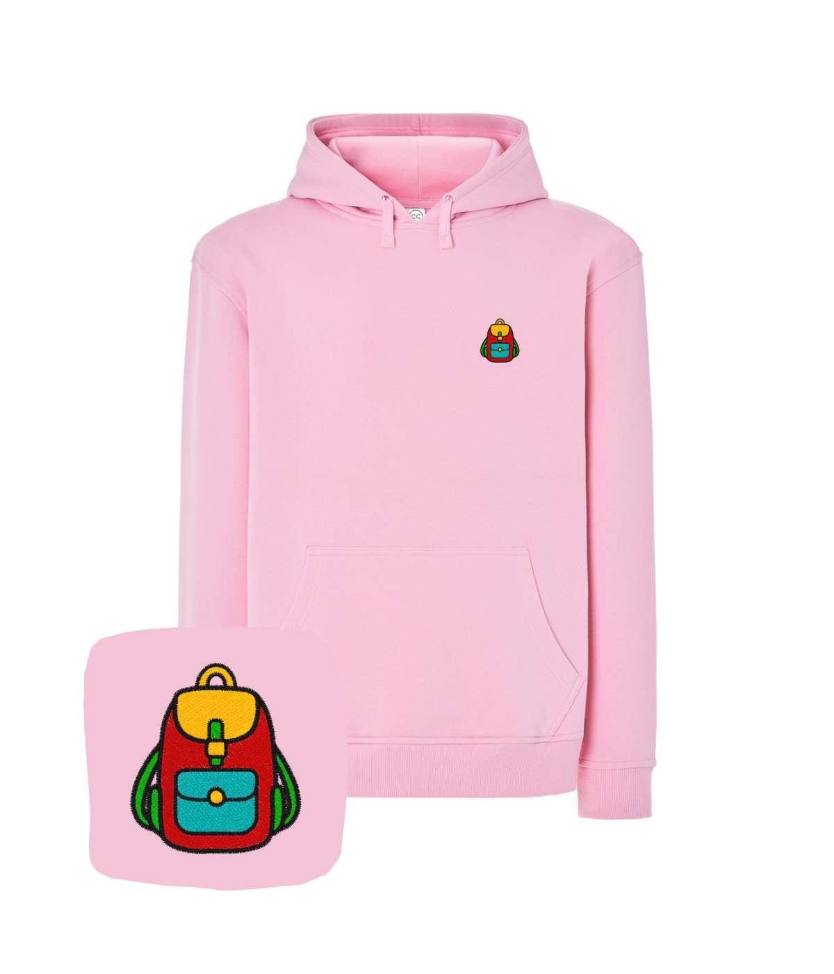 Bluza z haftem plecaka  – bluza plecak ręcznie zdobiona, limitowana seria