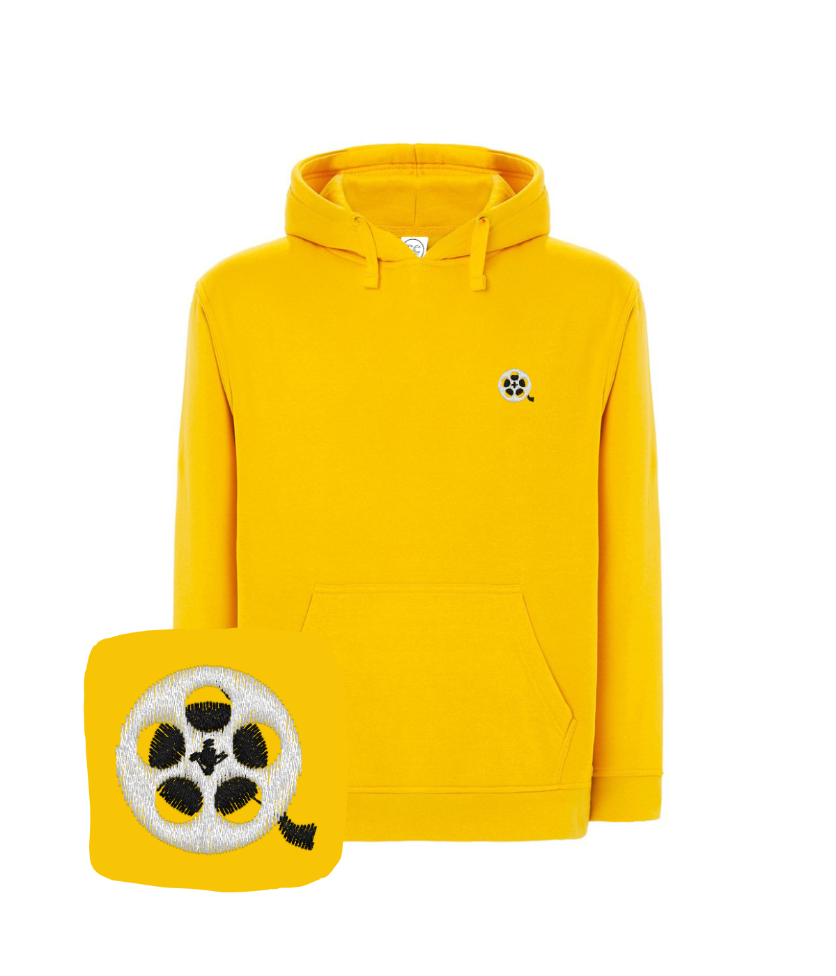 Bluza z haftem szpuli filmowej – bluza z wyszytym motywem szpula filmowa, haft maszynowy