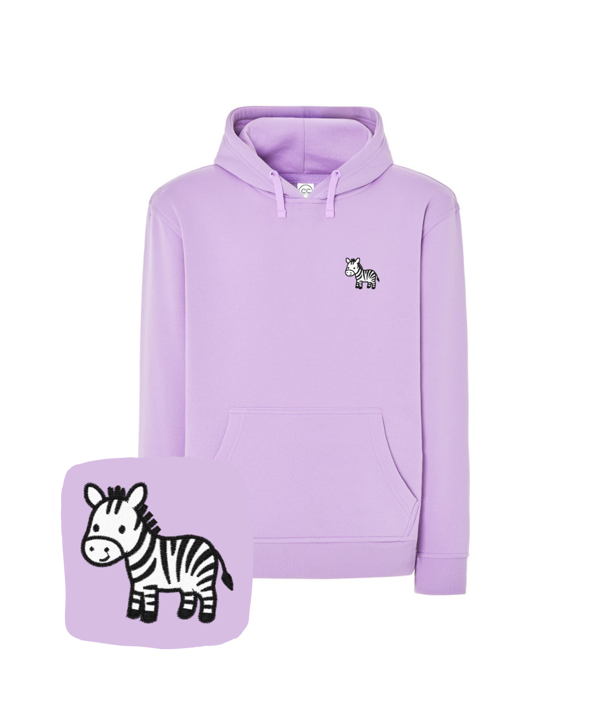Bluza z haftem zebry – bluza zebra z organicznej bawełny, ekologiczna