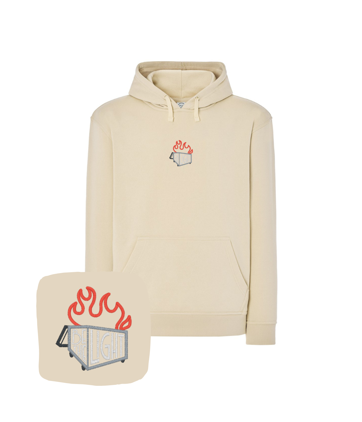 Bluza z haftem Be The Light – bluza be the light męska, męski fason