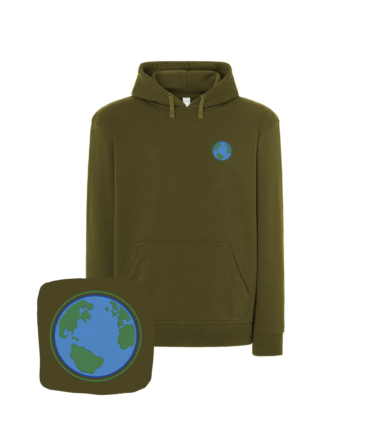 Bluza z haftem kuli ziemskiej – bluza kuli ziemskiej unisex, dla każdego