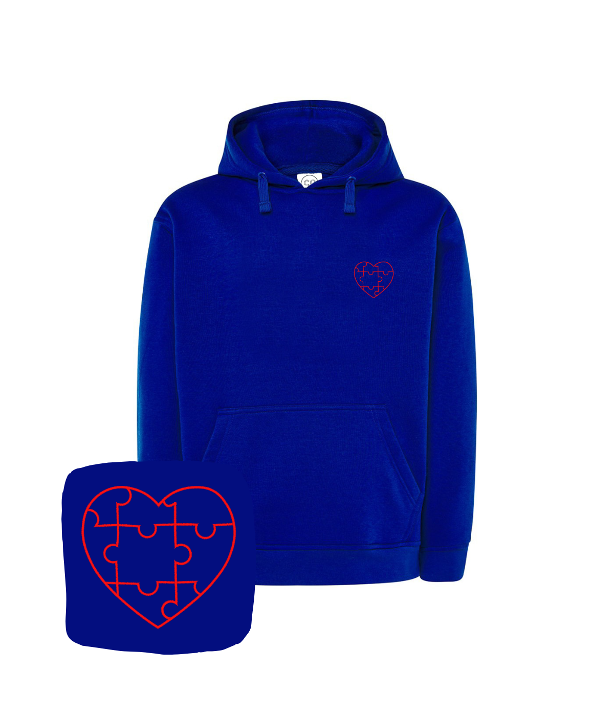 Bluza z haftem serca z puzzli  – bluza serce z puzzli unisex, dla każdego