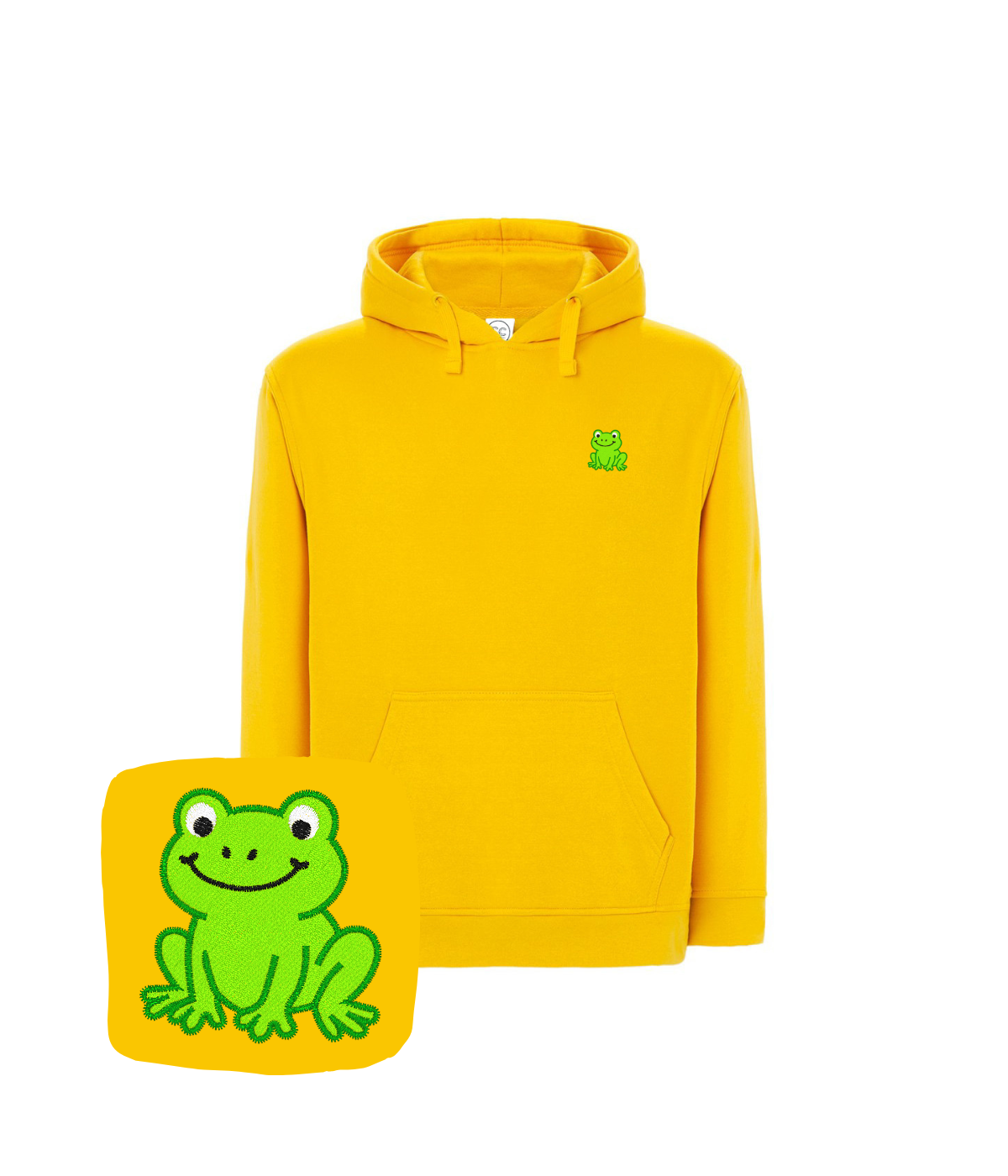 Bluza z haftem żaby – bluza z motywem żaba, nowoczesna grafika