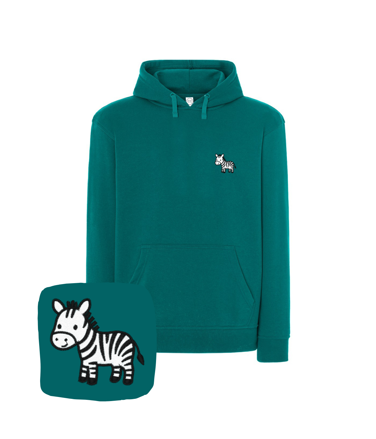 Bluza z haftem zebry – bluza zebra klasyczny krój, dopasowana