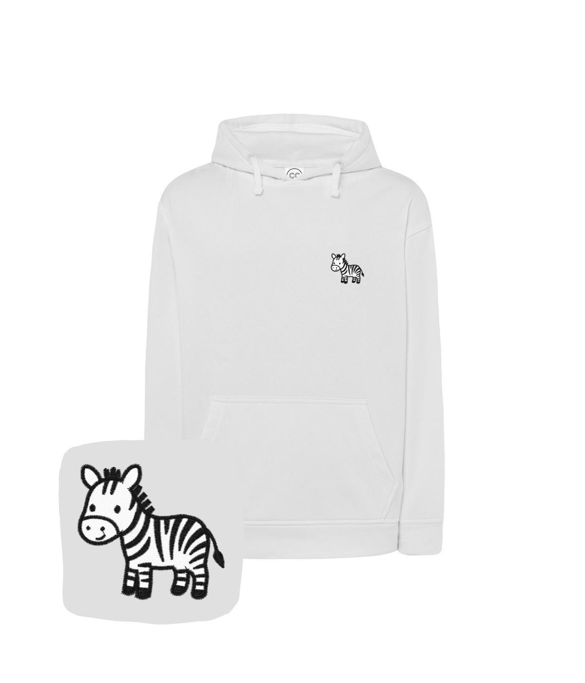 Bluza z haftem zebry – bluza zebra kolorowy nadruk, intensywne barwy