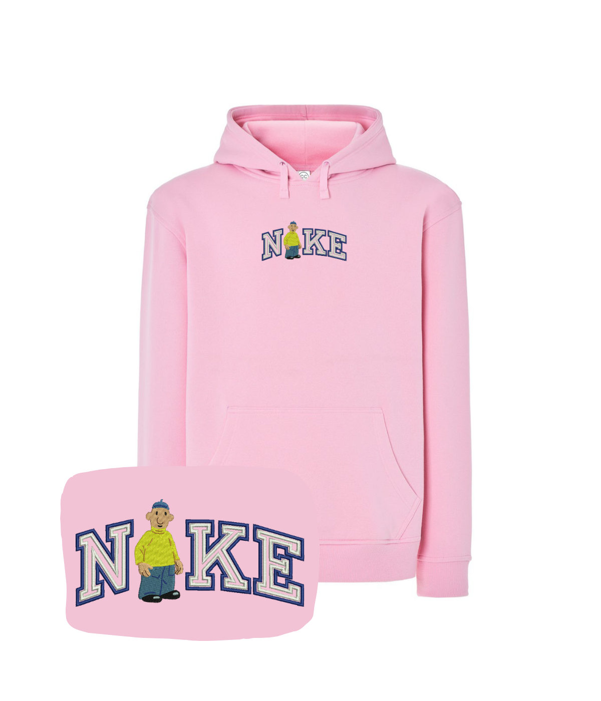 CustomClothes.pl embroidered sweatshirt with patch and text, featuring a casual style and detailed stitching.