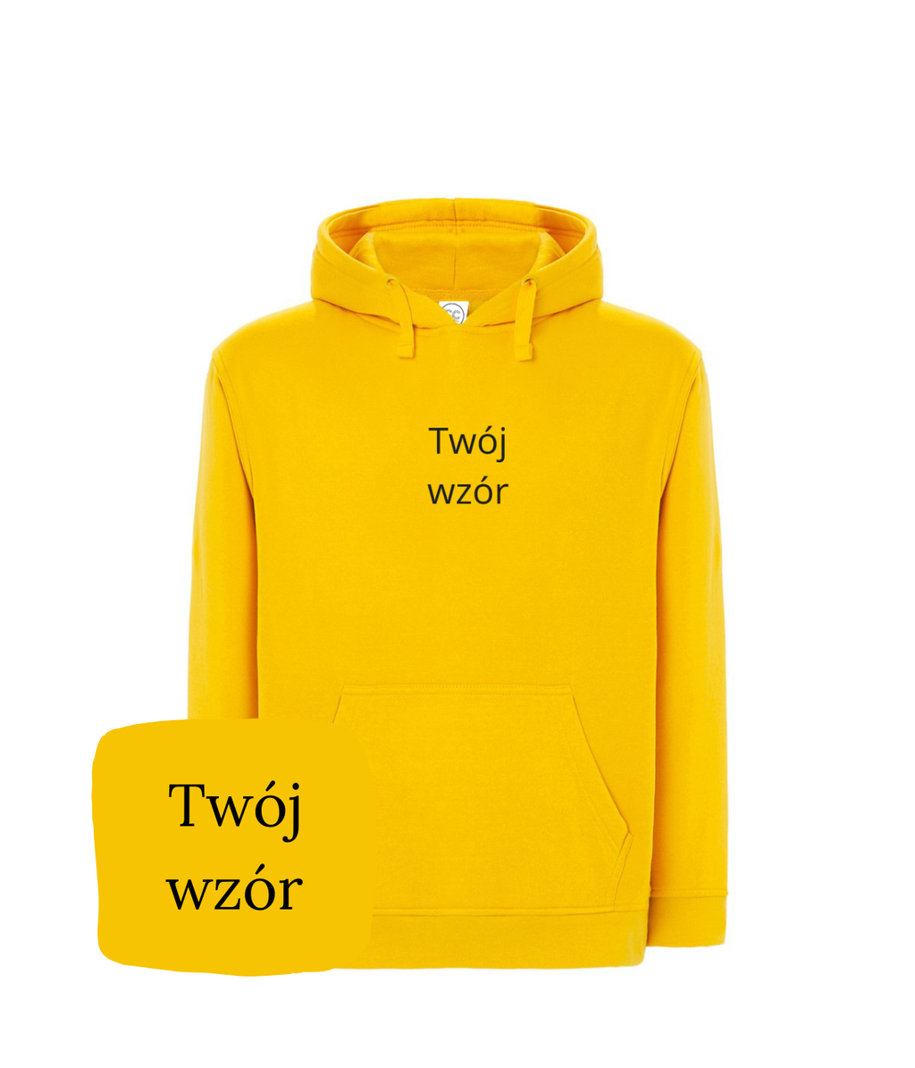 Personalized hoodie with custom embroidery of your photo, made by CustomClothes.pl, featuring a close-up of the embroidered design on the front.