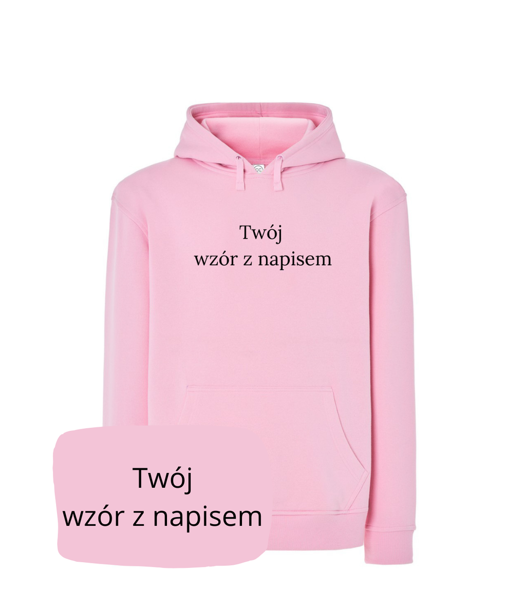 Personalized hoodie with animal embroidery and custom photo text, soft fabric, casual style, from CustomClothes.pl.