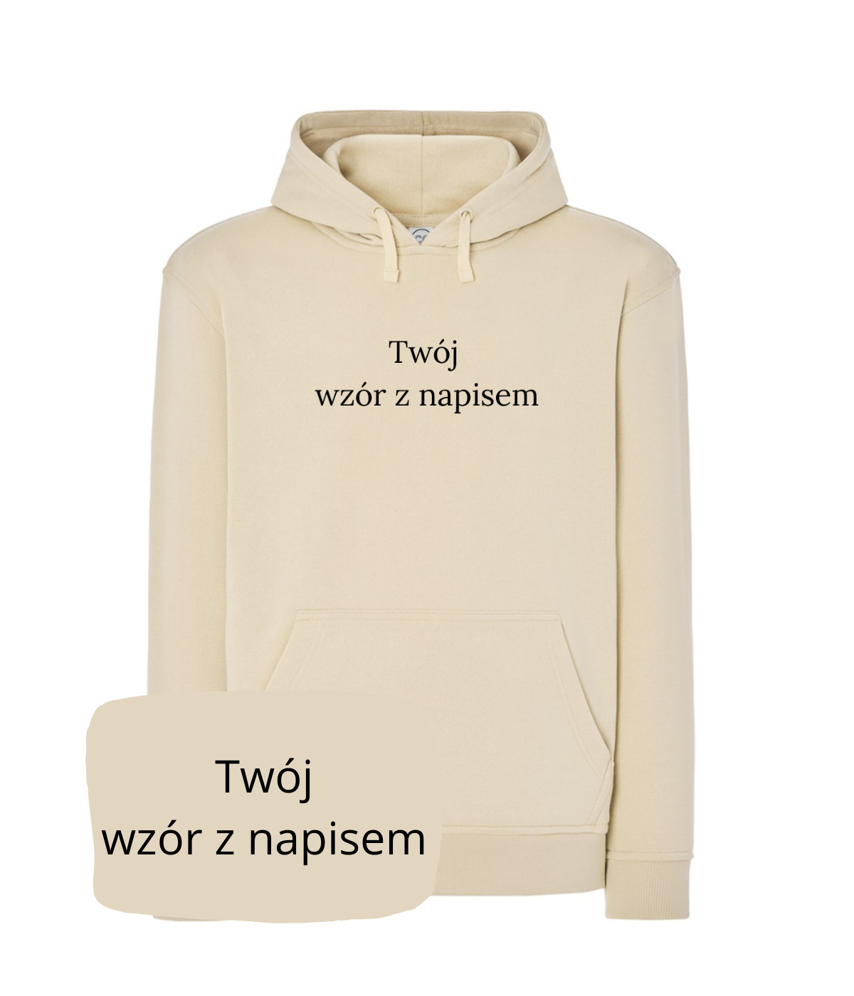 Personalizowana bluza z kapturem od CustomClothes.pl z nadrukiem i haftem z własnego zdjęcia, miękka i wygodna do noszenia.