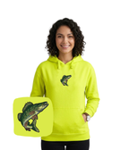 Blue sweatshirt with a detailed perch fish embroidery, casual style from CustomClothes.pl.