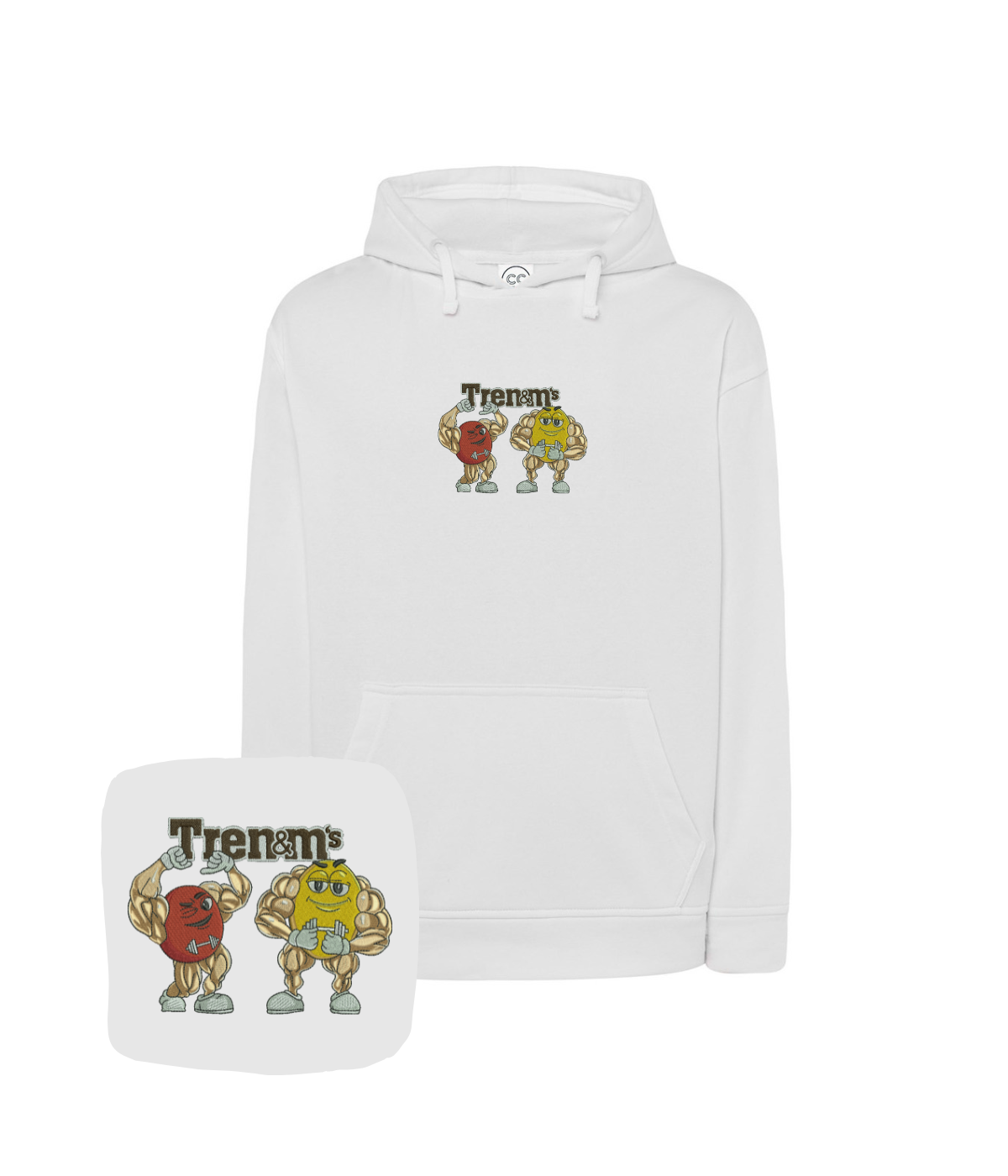 CustomClothes.pl hoodie with humorous embroidery, featuring a hooded sweatshirt design perfect for fun birthday gifts.