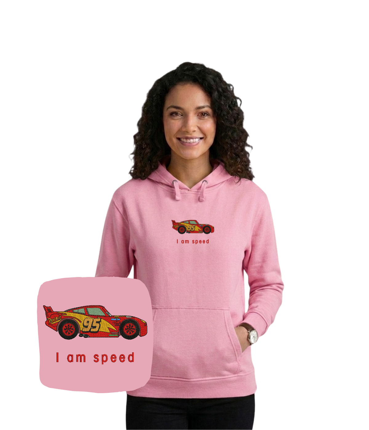 Bluza z haftem zygzak