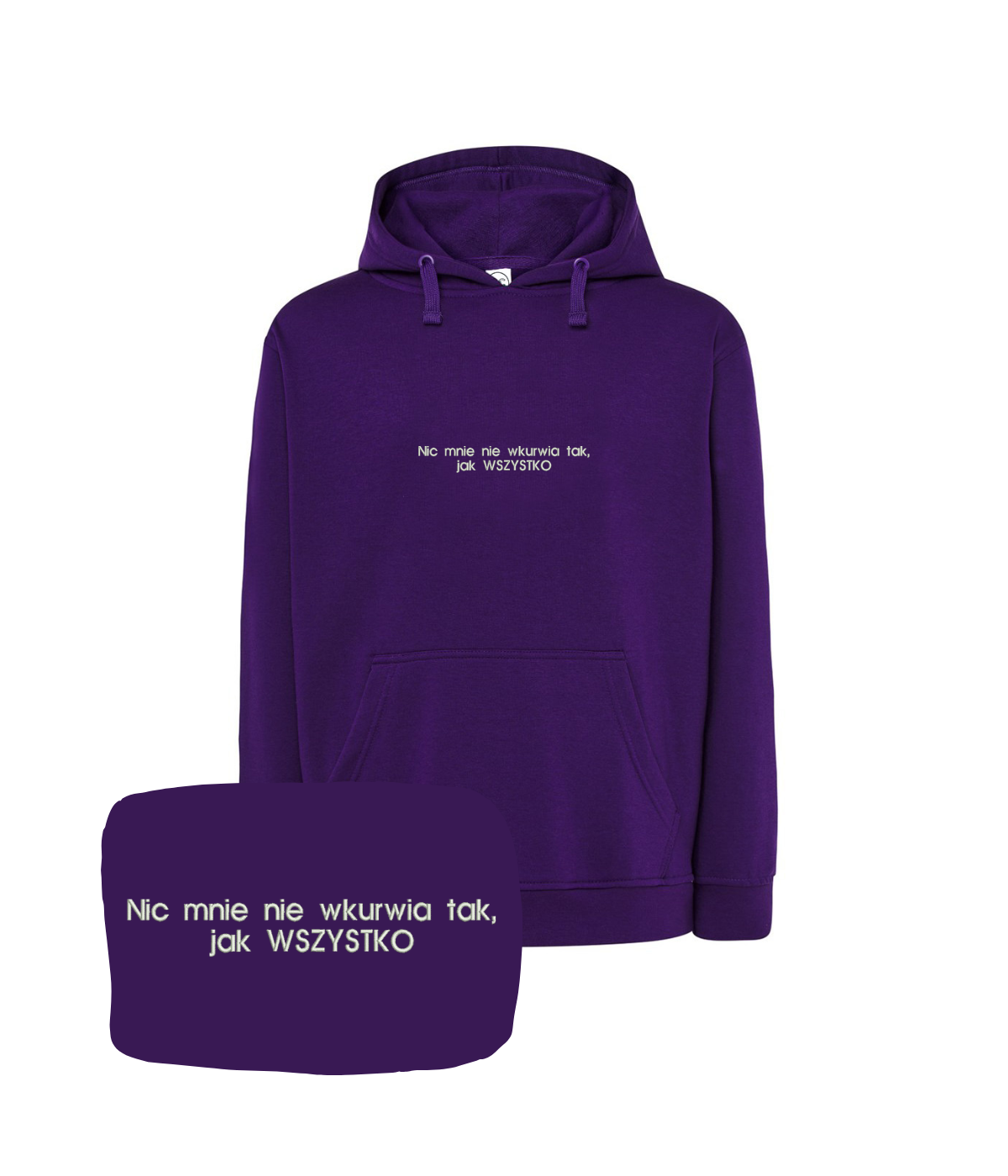 Bluza z haftem "nic mnie nie wkurwia, tak jak WSZYSTKO"