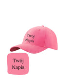 czapka fuksja haft napisu