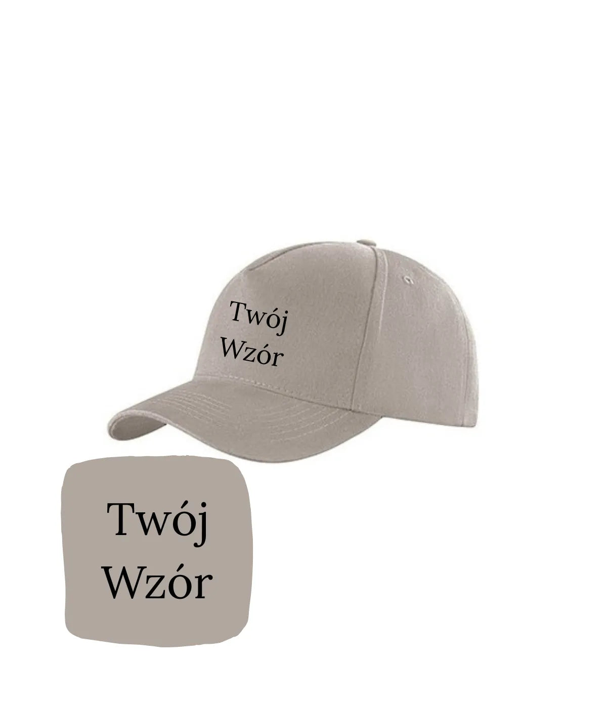 szara czapka z daszkiem
