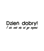 Gray hoodie with "Dzień Dobry" embroidered text, casual sweatshirt from CustomClothes.pl, featuring a front hood and comfortable fit.